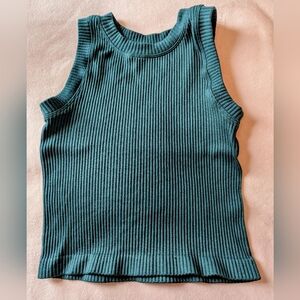Women's Aura Dark Green crop tank - size XXS